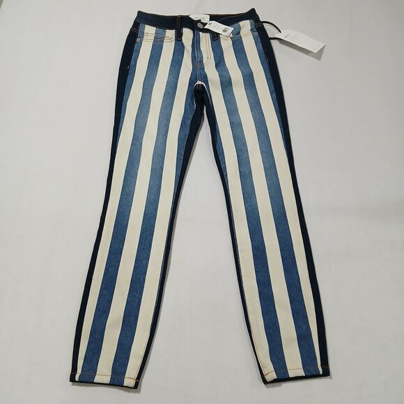 Current Elliott Jeans 24 The Stiletto High Waist Ankle Skinny The Bay Stripe NEW - Picture 11 of 11